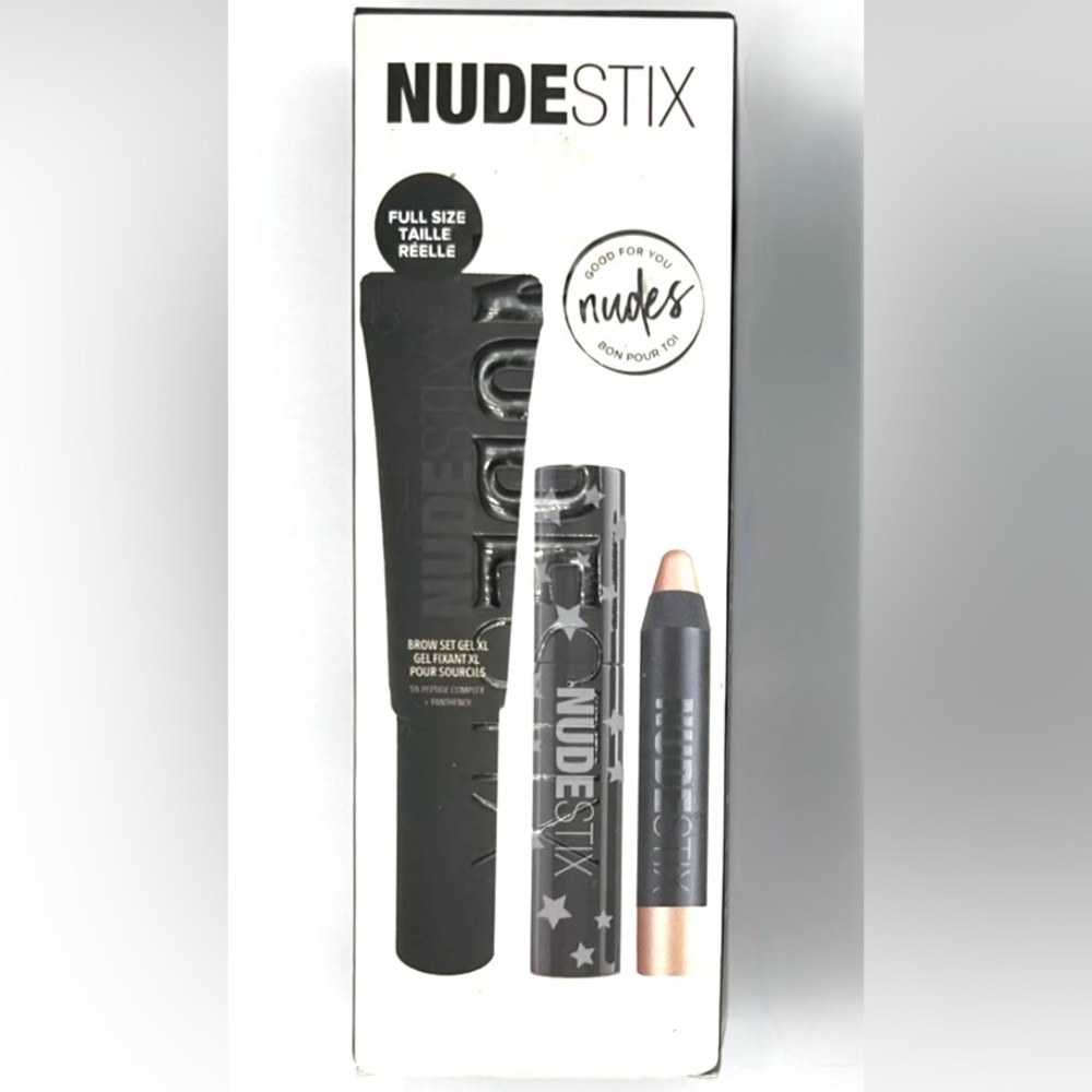 Macy’s NUDESTIX limited-edition 3-Pc. Brows & Lashes Set black tin with mirror
